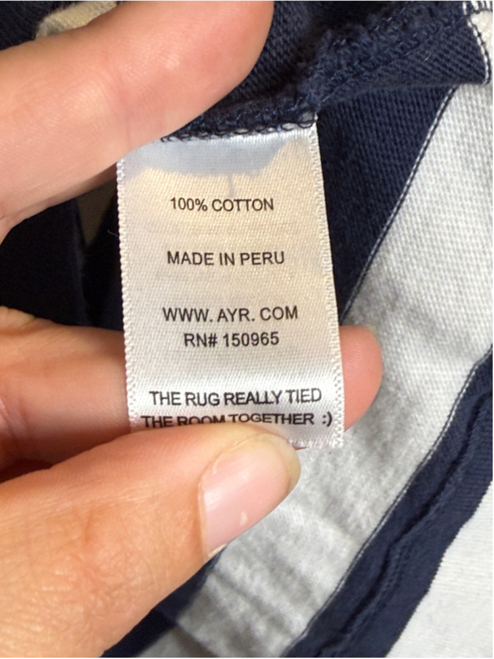 AYR The Early Mornings Tee Breton Stripe Top S - Picture 3 of 5